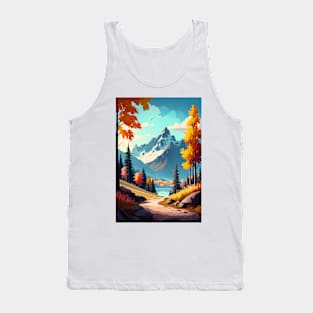 Sunny Fall Mountains Tank Top